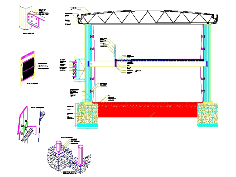 Detail steel building en AutoCAD | Descargar CAD (583.73 ... electrical plan for building 