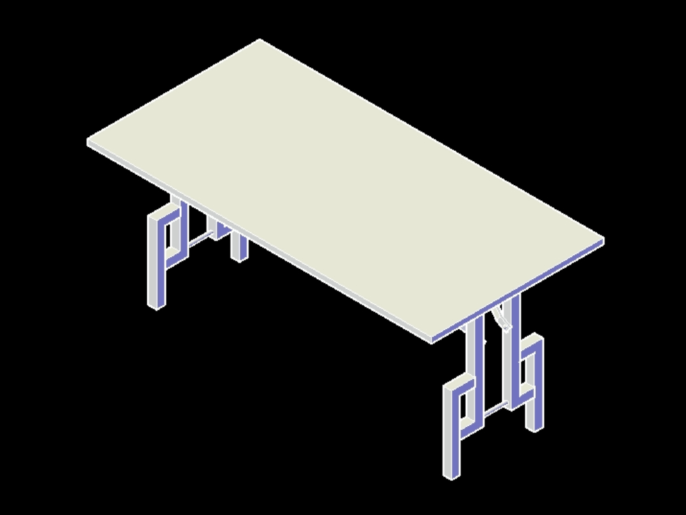 Table pliante en 3D.
