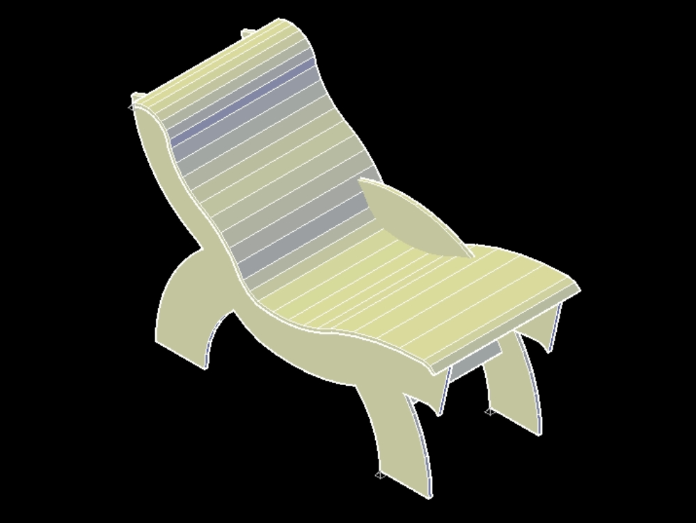 Nilpferd-Sessel in 3D.