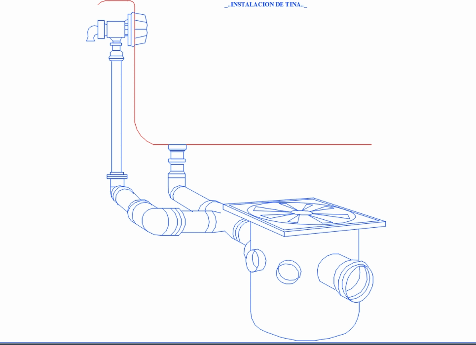 Accesorios de tuberías en autocad 2d