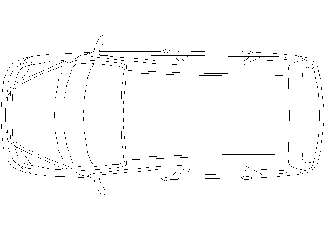 Car Top View In AutoCAD Download CAD Free 20 04 KB Bibliocad