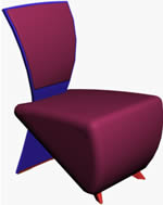 Cadeira coberta 3D