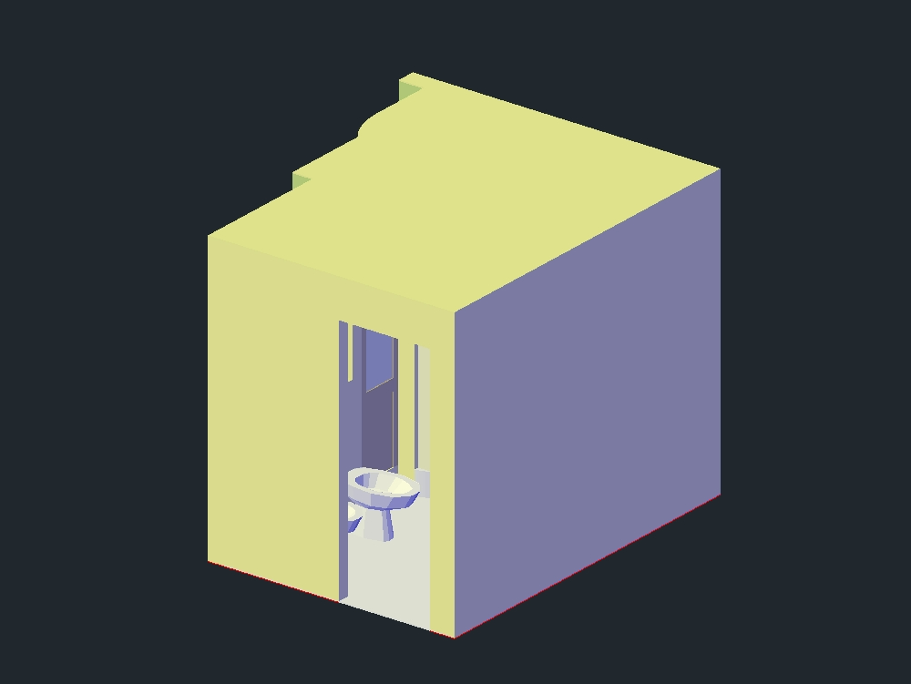 Baño para vivienda 3d en AutoCAD | Descargar CAD ( MB) | Bibliocad