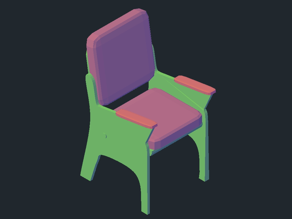 chaise de théâtre 3D