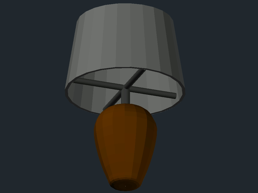 Lámpara de mesa 3D con materiales aplicados