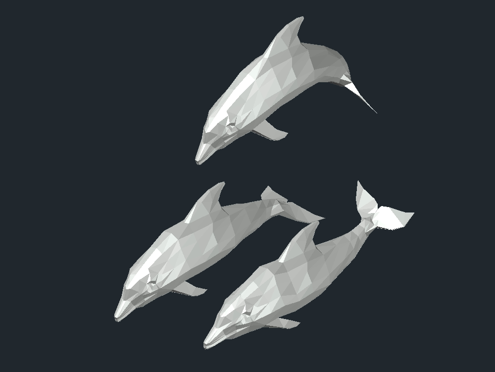 3d dolphins