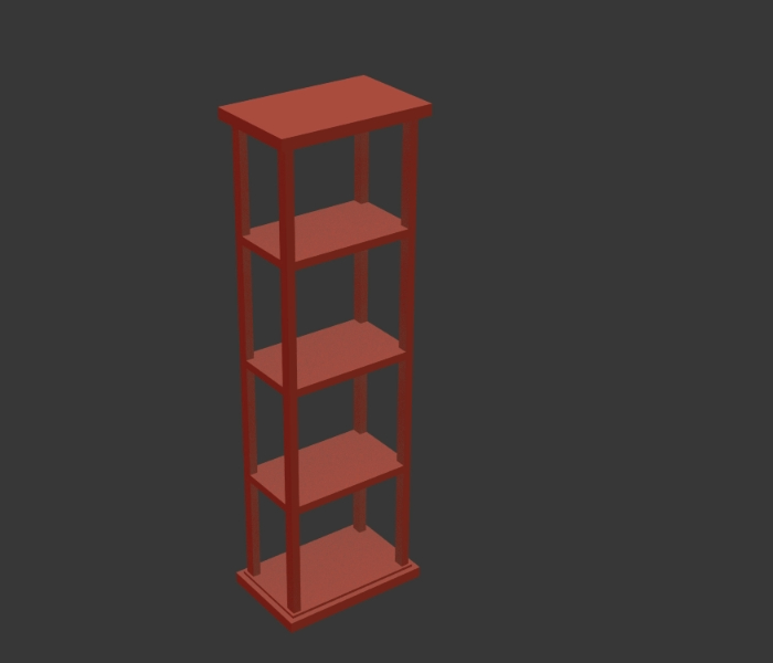 Iron and concrete shelves 3D