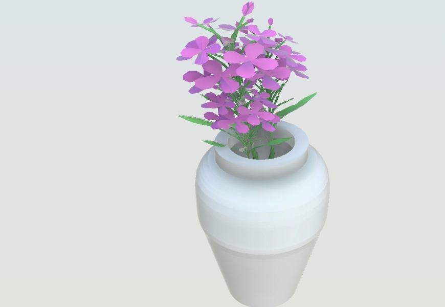 3D Talaveras vase with flowers
