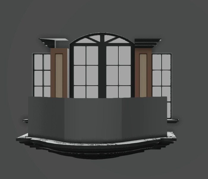 Balcony in 3D