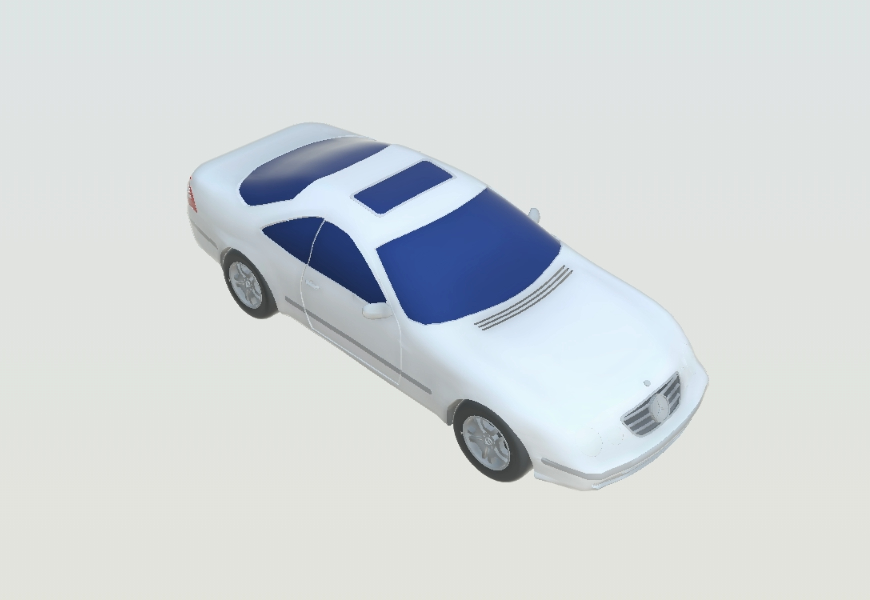 Automovil Mercedes 3D con materiales