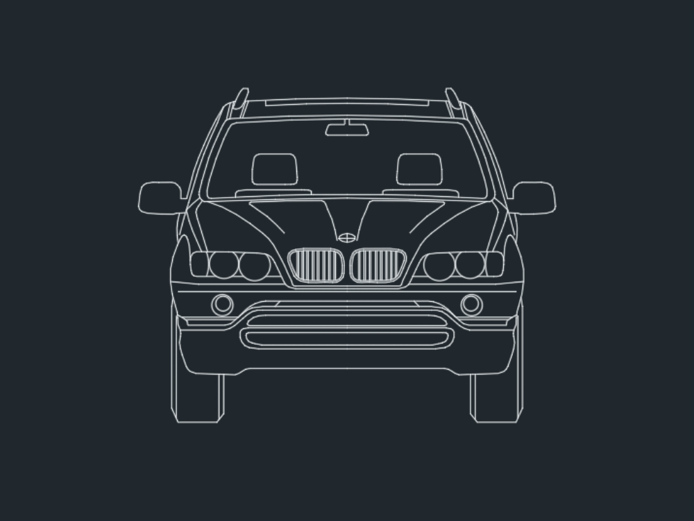 чертеж bmw x3 в автокаде