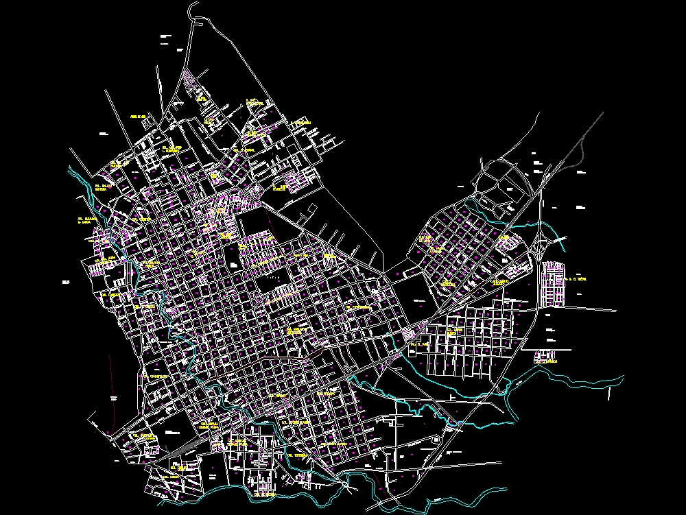 Plan de la ville d'Orizaba