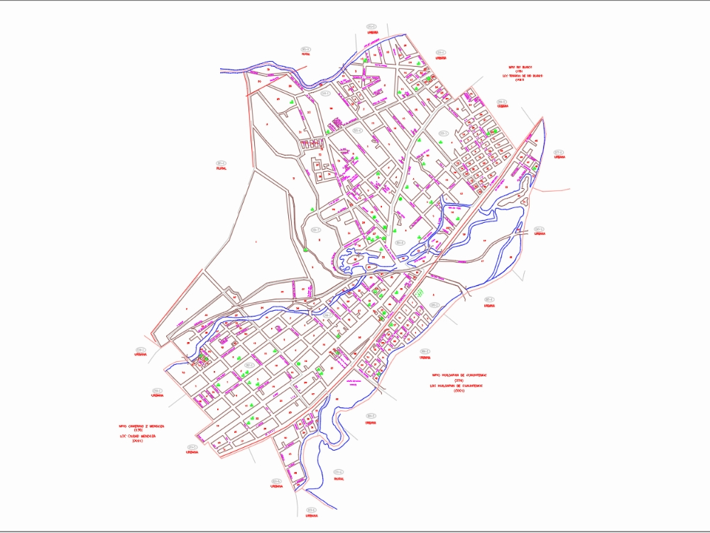 Plan der Stadt Nogales Veracruz