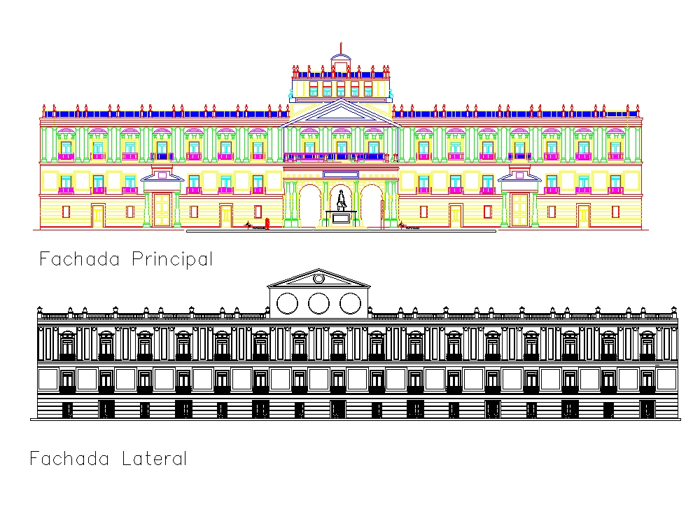 Fassadenpalast des Bergbaus - Mexiko-Stadt - historisches Zentrum