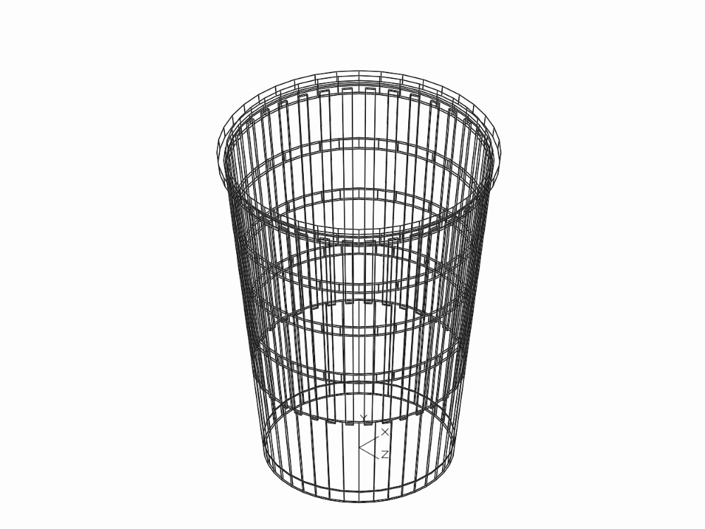 3d round trash can