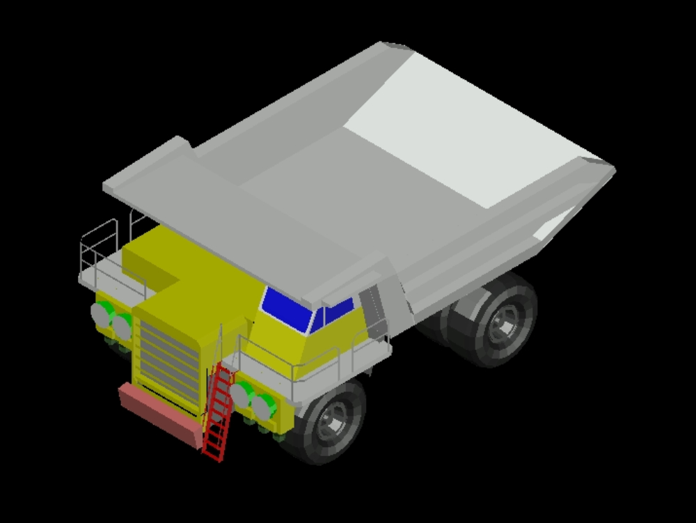 Camion-benne en 3D.