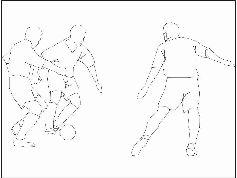 2d figure personnes jouant au football