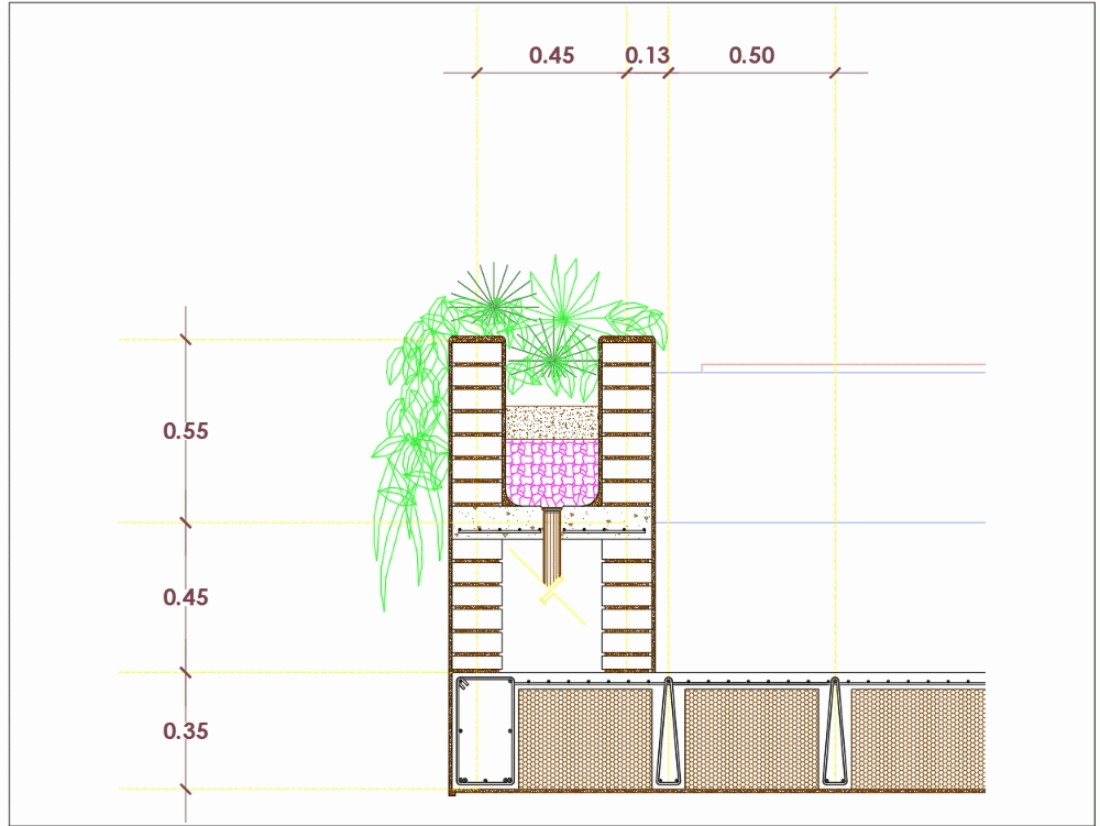Brick plant stand
