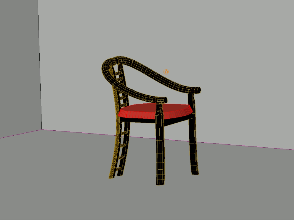 matériaux appliqués à la chaise 3d