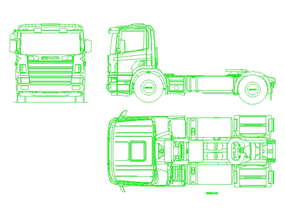 Caminhão trator Scania.