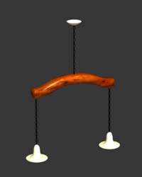 Lampes 3d avec des matériaux appliqués