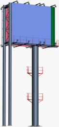 Steel structure in 3D for advertisement
