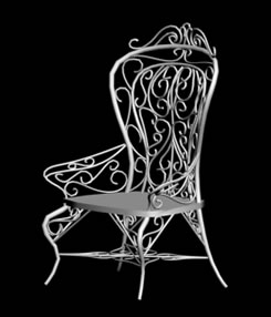 Cadeira de jardim 3D