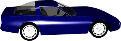 Car 3D with applied materials