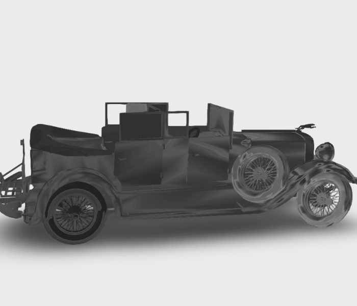 Carro 3D com materiais usados ​​Lincoln carro