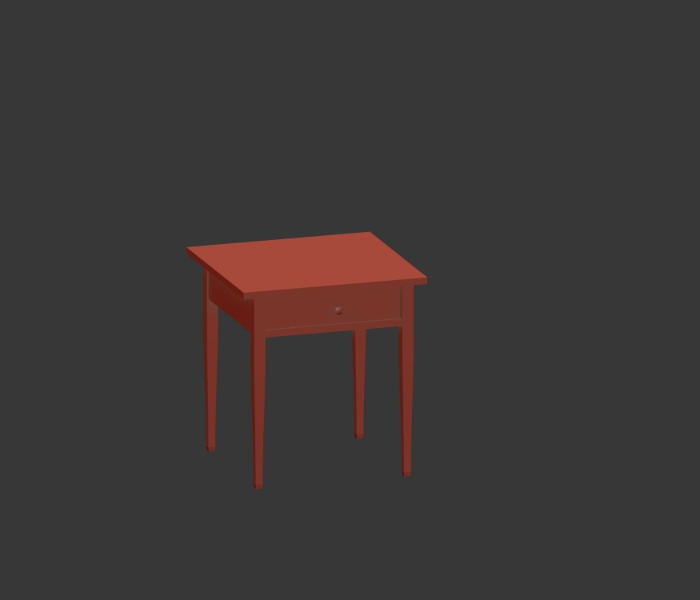 Table d'appoint 3d