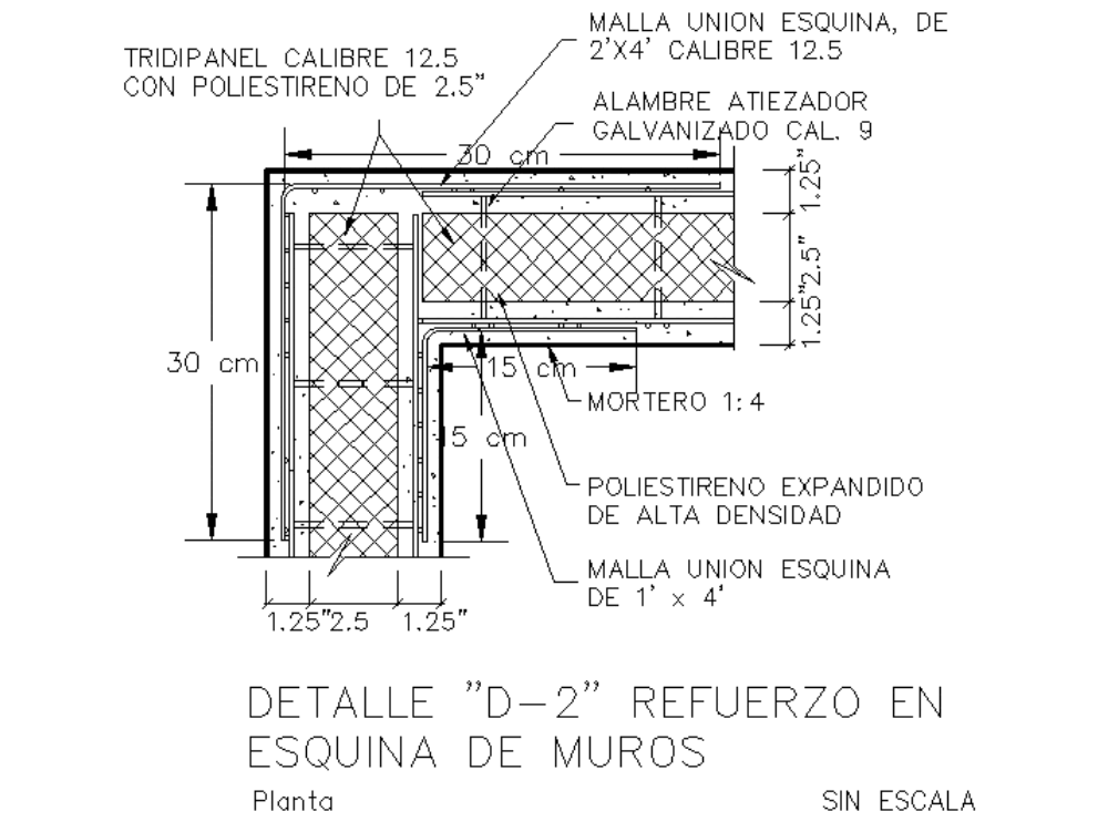 Covintec - tridipanel - walls corner lath (18.72 KB) | Bibliocad