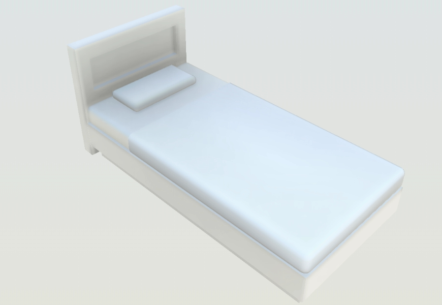 Single bed 3D