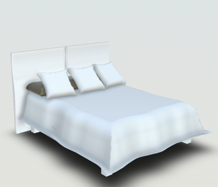 3d Doppelbett - keine Materialien zugewiesen