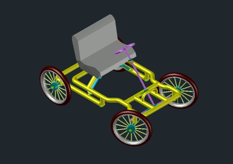 Proyecto carro para niño 3D