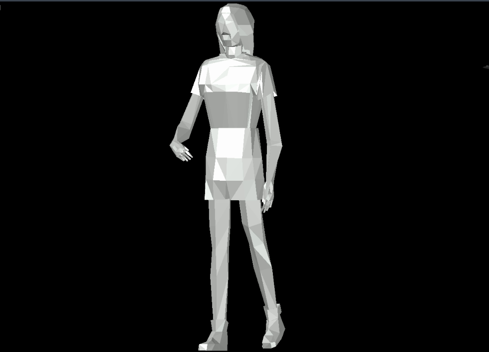 Femme qui marche en 3D