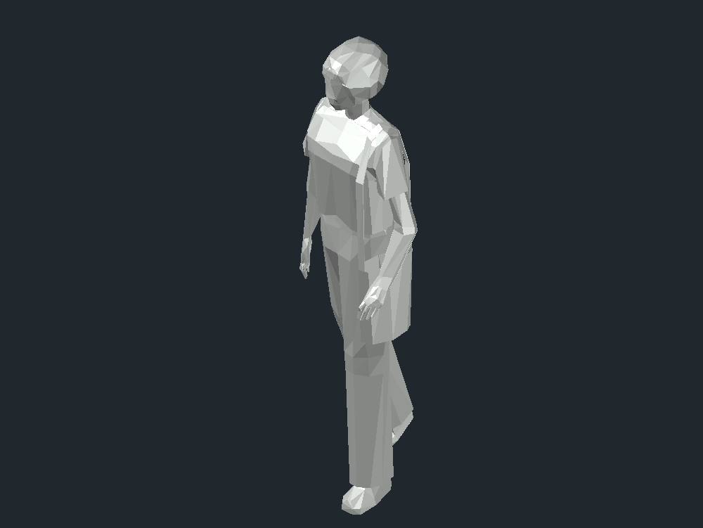 3D-gehende Frau