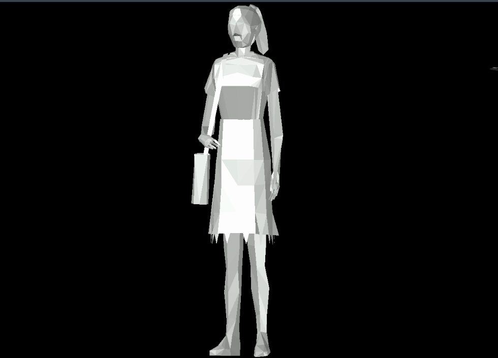 Mujer caminando 3D