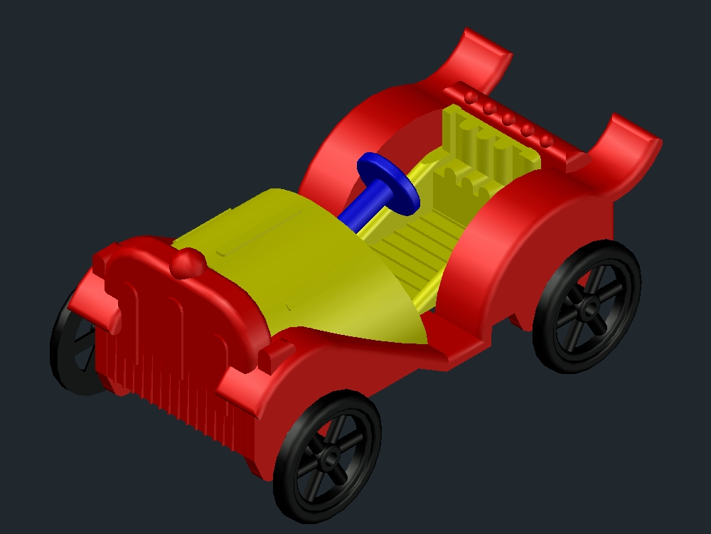 Automóvil de juguete 3D