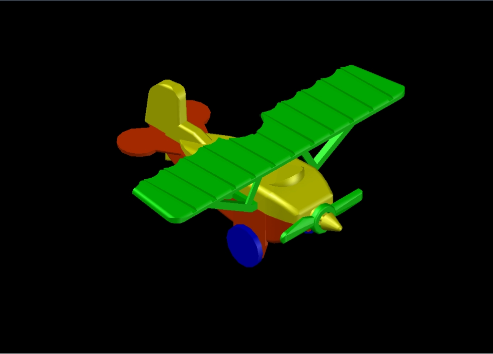 Airplane of plastic 3D