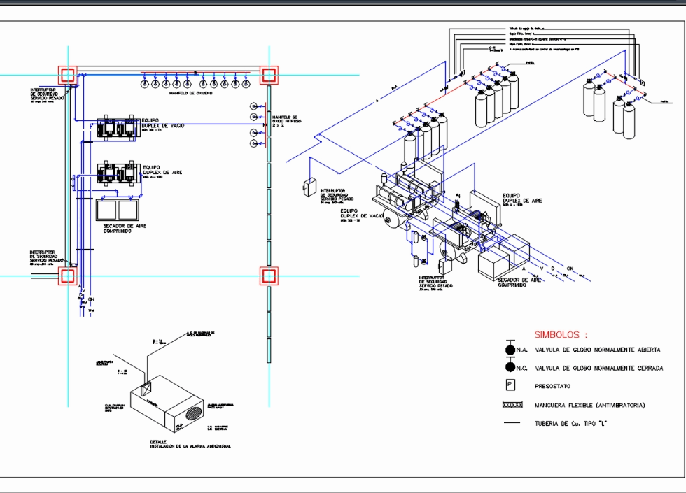 Gas instalation in hospital