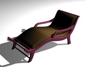 Chaise de repos 3D