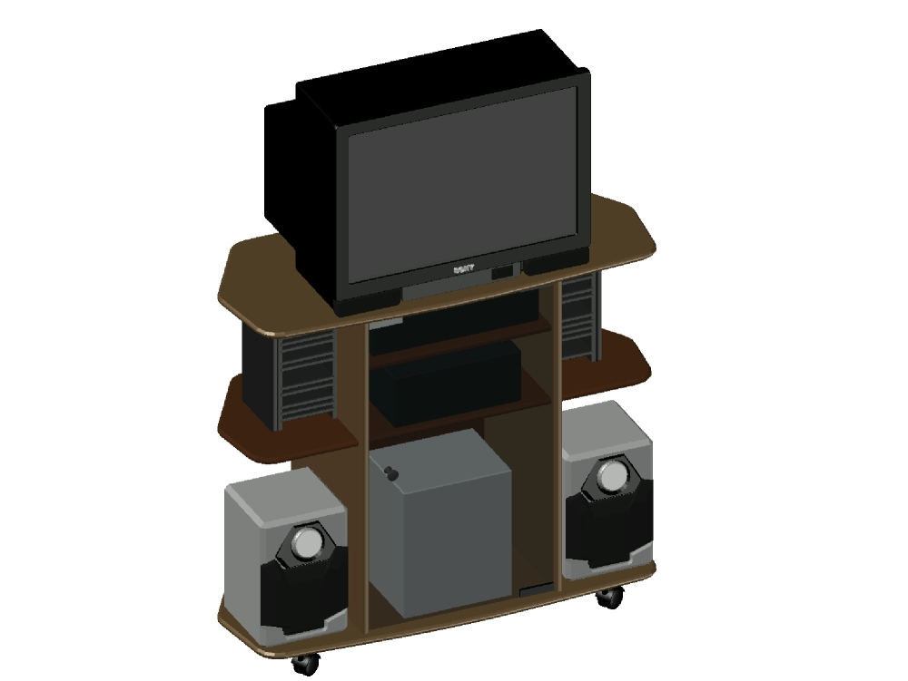 Mobiler Tisch für 3D-Fernseher