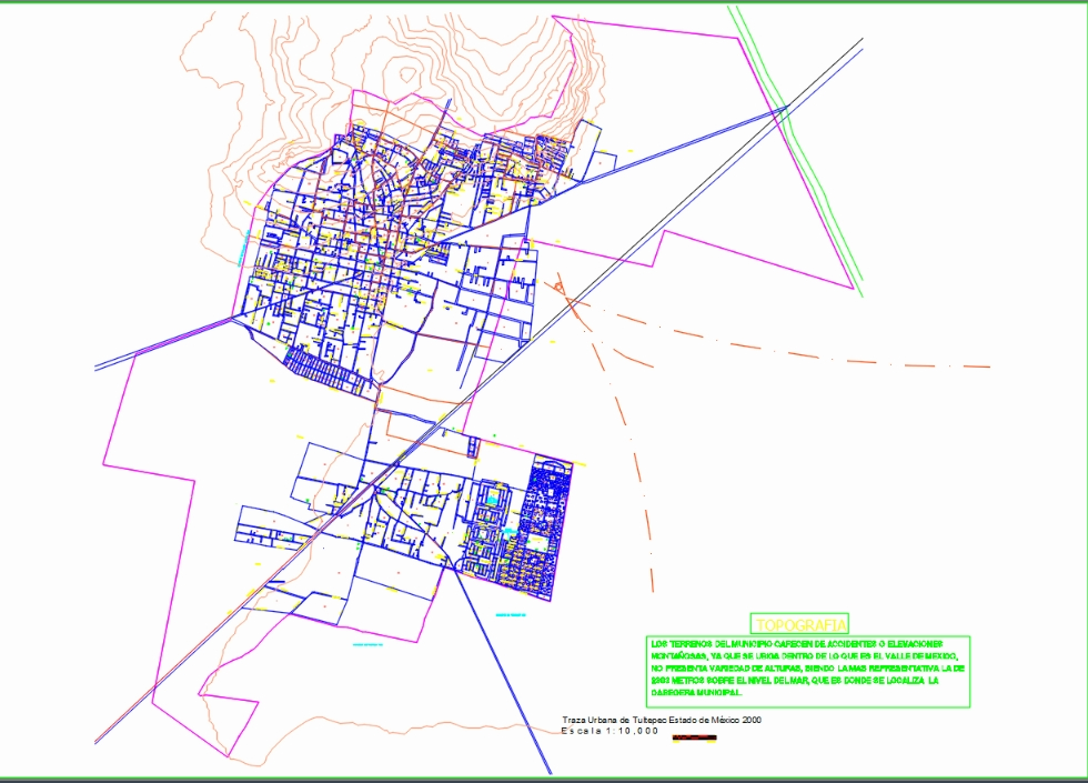 Plan de la commune de Tultepec