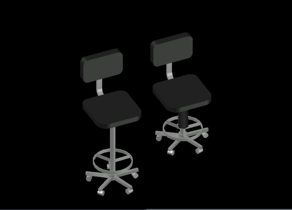 cadeiras hidráulicas 3d