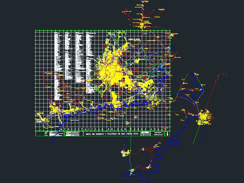 Mapa De San Pedro Sula Honduras En Autocad Cad 148 Mb Bibliocad 8962