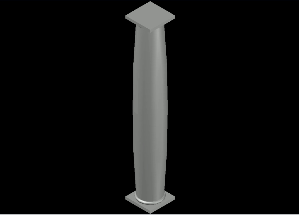 Coluna de concreto armado 3d