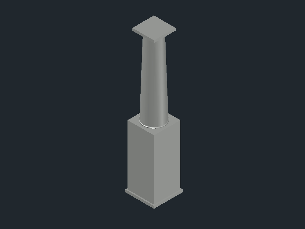 columna de concreto reforzado 3D