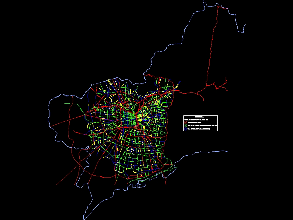 Straßennetz von Santiago de Chile