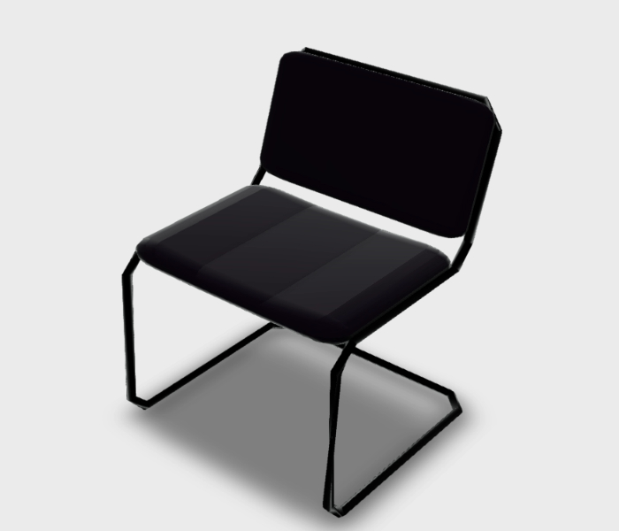 Cadeira de estrutura metálica 3d