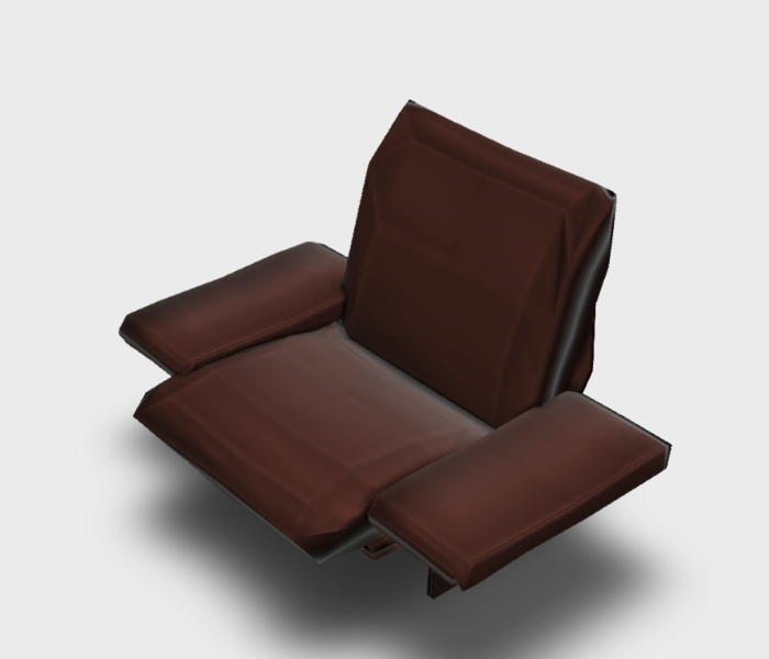 Einzelner Sessel mit Armlehnen - 3d